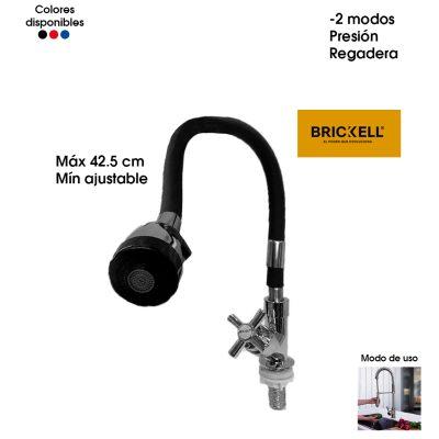 LLAVE DE LAVAPLATOS 1/2 SENCILLA PARED CUELLO FORRADO FLEXIBLE BK RD BL