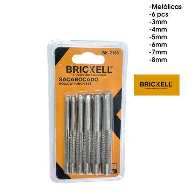 PUNZONES SACABOCADOS 6 PCS MILIMETROS BRICKEL BK-2188