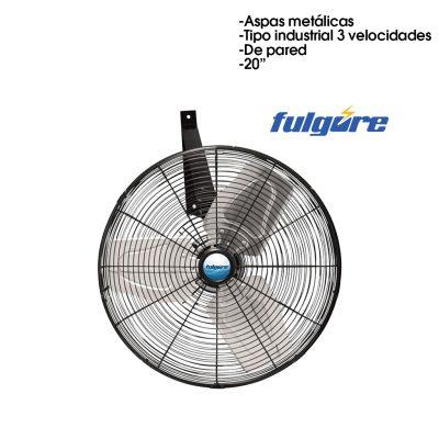 VENTILADOR INDUSTRIAL METALICO DE PARED 20 PLG