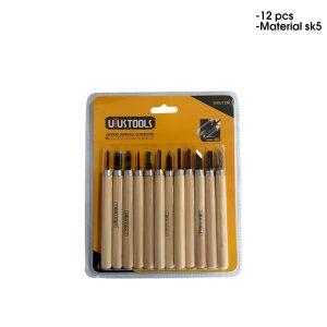 GUBIAS SET 12 PCS CHICAS MANGO DE MADERA UYUSTOOLS GBU12M