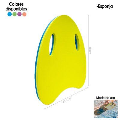 TABLA DE NATACION ESPONJA VARIOS COLORES 2.5X39X32CM SY-B1019
