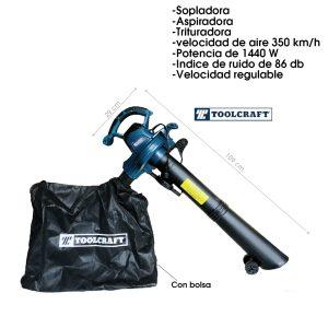 SOPLADORA/ASPIRADORA/TRITURADORA ELECTRICA TOOLCRAFT 1440W