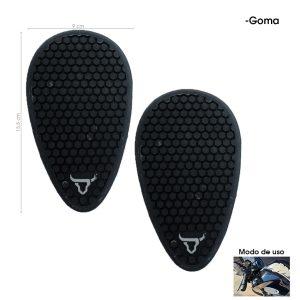 PROTECTOR P/TANQUE DE MOTO  HULE LATERAL NEGRO