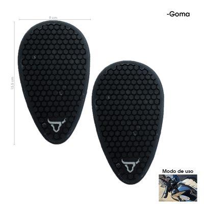 PROTECTOR P/TANQUE DE MOTO  HULE LATERAL NEGRO