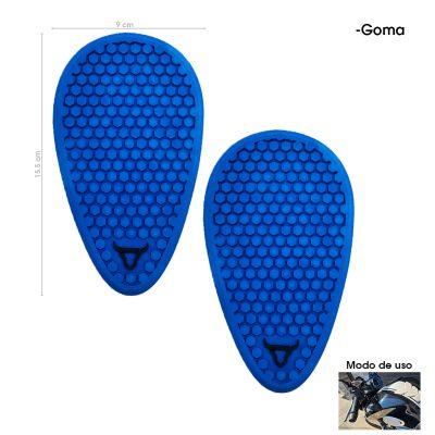 PROTECTOR P/TANQUE DE MOTO  HULE LATERAL BLUE