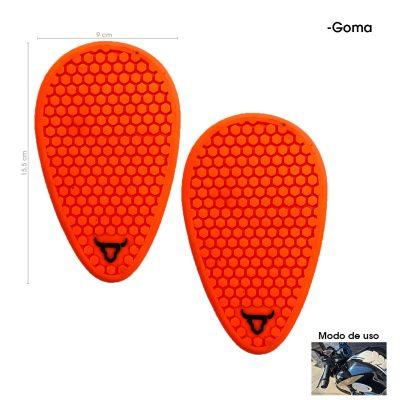 PROTECTOR P/TANQUE DE MOTO  HULE LATERAL NARANJA