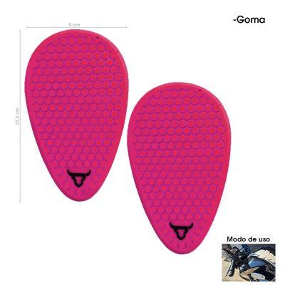 PROTECTOR P/TANQUE DE MOTO  HULE LATERAL ROSADO