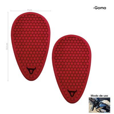 PROTECTOR P/TANQUE DE MOTO  HULE LATERAL ROJO