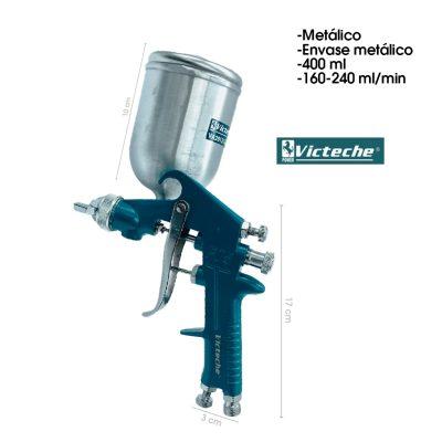 PISTOLA DE GRAVEDAD P/PINTAR 50PSI HVLP VASO 400ML VITECHE