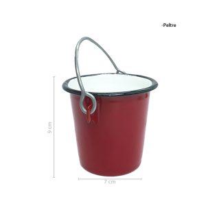 CUBETA DE PELTRE ROJA 8CM