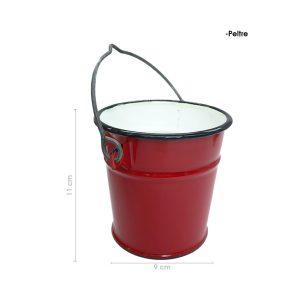 CUBETA DE PELTRE ROJA 11CM