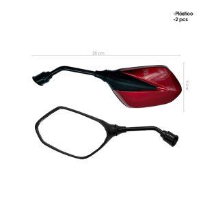 RETROVISOR P/MOTO ROJO PLASTICO 5669-35