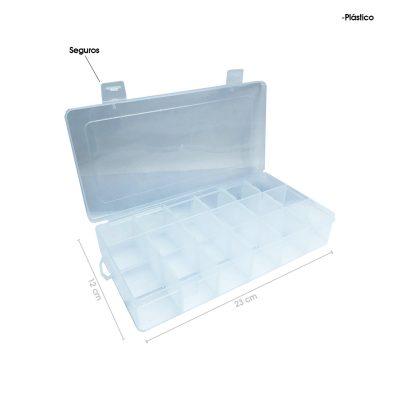 ORGANIZADOR PLASTICO 18 DIVISIONES 37X12X4CM B122