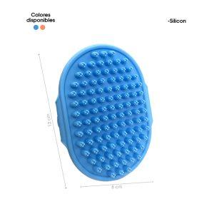 CEPILLO P/MASCOTA SILICON ROSADO Y CELESTE