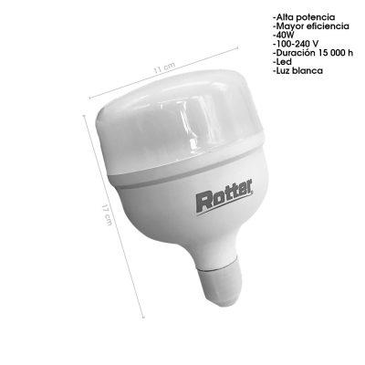 BOMBILLO AHORRADOR 40W 3200 LM LUZ DE DIA ROTTER