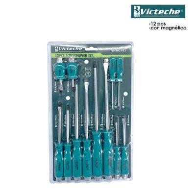 DESARMADORES DE IMPACTO C/MAGNETICO 12 PCS VICTECHE