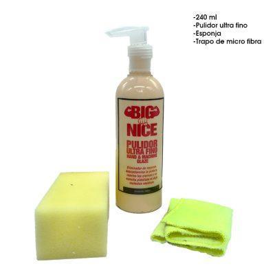 PASTA PARA PULIR PASO 1 ULTRAFINO  240ML TOALLA Y ESPONJA NICE SISTEM
