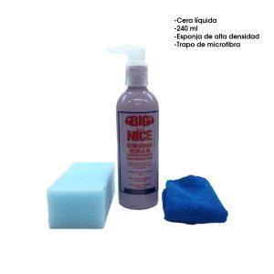 CERA PARA LUSTRAR PASO 2   240ML TOALLA Y ESPONJA NICE SISTEM