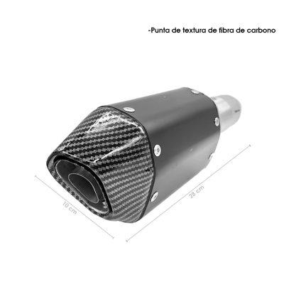 ESCAPE CORTO P/ MOTO C/SILENCIADOR NEGRO CD-130931