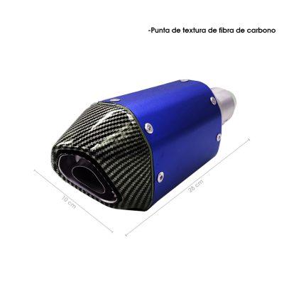 ESCAPE CORTO P/ MOTO C/SILENCIADOR AZUL CD-130931