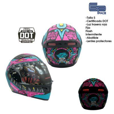 CASCO P/MOTO ABATIBLE DOBLE VISOR DOT JAGUAR JADE S LED