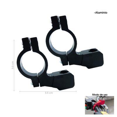 SOPORTE DE ALUMINIO NEGRO P/RETROVISOR DE MOTO HQ5040301-BK