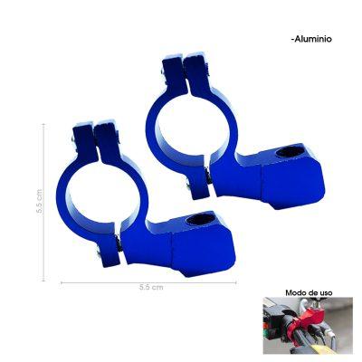 SOPORTE DE ALUMINIO AZUL P/RETROVISOR DE MOTO HQ5040301-BU