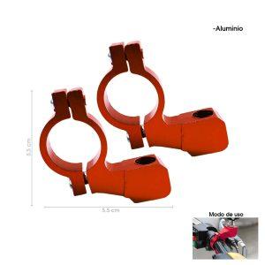 SOPORTE DE ALUMINIO ROJO P/RETROVISOR DE MOTO HQ5040301-RD