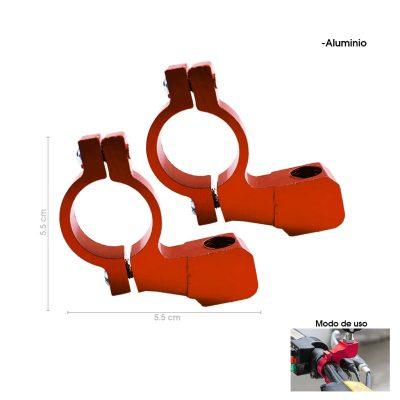 SOPORTE DE ALUMINIO ROJO P/RETROVISOR DE MOTO HQ5040301-RD