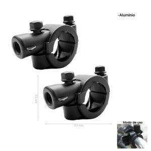 SOPORTE DE ALUMINIO NEGRO 8MM P/RETROVISOR DE MOTO HQ5040302-8MM