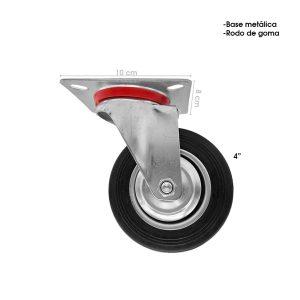 RODO NEGRO PLATAFORMA  HEAVY DUDTY DE 4 PLG