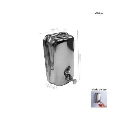 DISPENSADOR DE JABON ACERO INOX 800 ML 4163-1