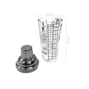 SHAKER P/COCTELES 400ML VIDRIO ACERO INOX 4109B-2