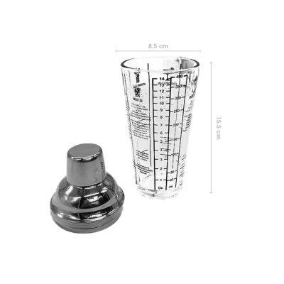 SHAKER P/COCTELES 400ML VIDRIO ACERO INOX 4109B-2