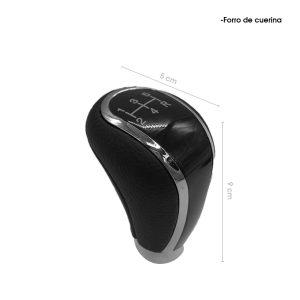 PERILLA  P/PALANCA CAMBIOS NEGRA ORIILA CROMADA C/VELOCIDADES SY-PDT0421