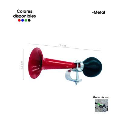 BOCINA P/BICICLETA DE AIRE 7 PLG METALICA 410-7
