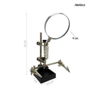 PEDESTAL C/LUPA Y PORTA CAUTIN Y DOS PINZAS 5035-6