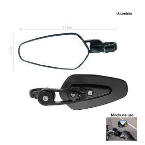 RETROVISORES P/MOTO NEGRO 2 PCS SCL-2025040077 33-1067