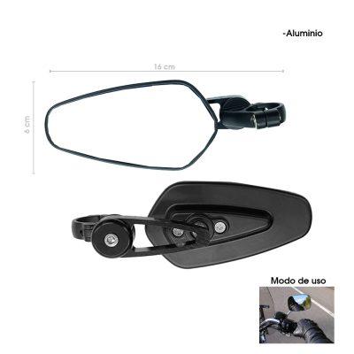 RETROVISORES P/MOTO NEGRO 2 PCS SCL-2025040077 33-1067