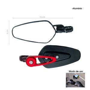 RETROVISORES P/MOTO ROJO 2 PCS SCL-2025040077 33-1067