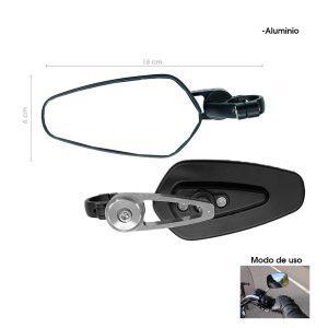 RETROVISORES P/MOTO SILVER 2 PCS SCL-2025040077 33-1067