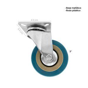RODO GIRATORIO CELESTE 3 PLG PVC