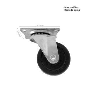 RODO NEGRO PLATAFORMA DE 2 PLG