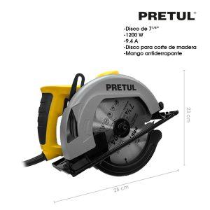 SIERRA CIRCULAR PROFESIONAL1200W 7 1/4 PRETUL
