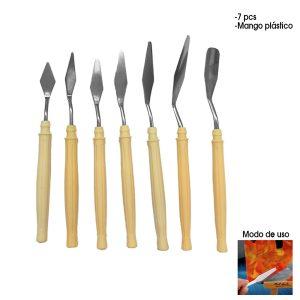 ESPATULAS METALICAS  P/PINTAR MANGO PLASTICO 7 PCS 2X-Y16244