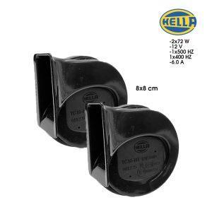 BOCINA CARACOL HELLA 12V 113DB 80MM 2X72W 12V 400/500HZ