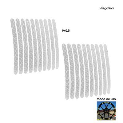 STICKER PLASTICO P/AROS DE MOTO BLANCO 20 PCS CD-261427