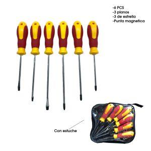 DESARMADORES 6 PCS PUNTA MAGNETICA 3013222F3