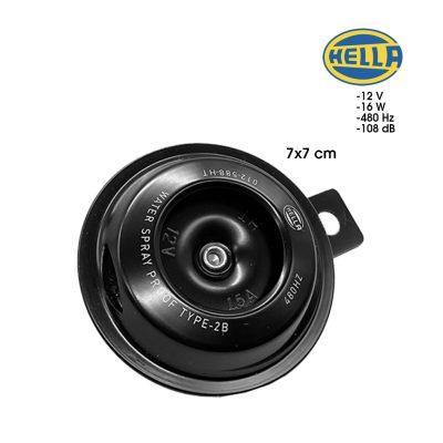 BOCINA P/MOTO DISCO 12V 480HZ 108DB 16W 701MM HELLA