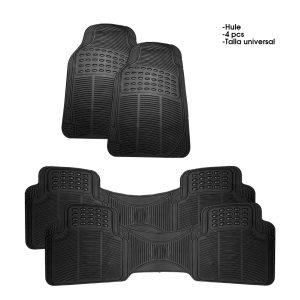 ALFOMBRA DE HULE NEGRO 7 PASAJEROS 4 PCS